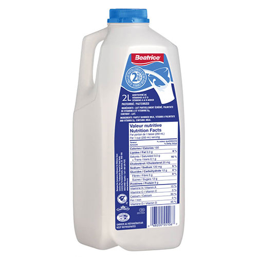 Image 2L jug 2% milk Beatrice