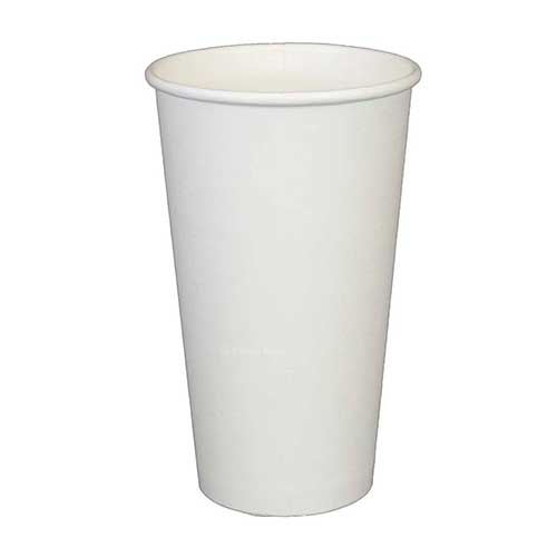 Image Plain white paper cups 16 oz