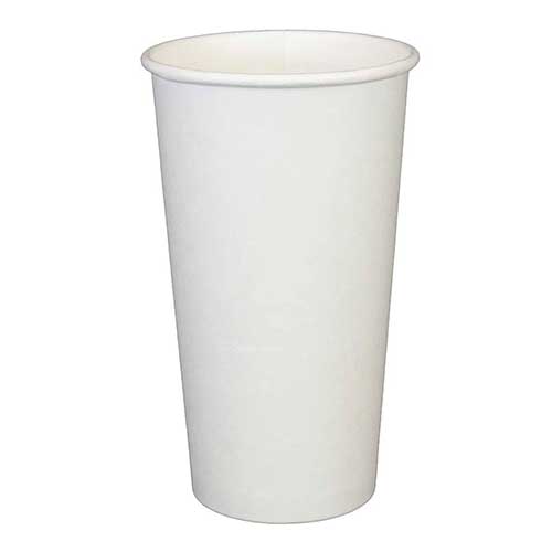 Image Plain white paper cups 20 oz