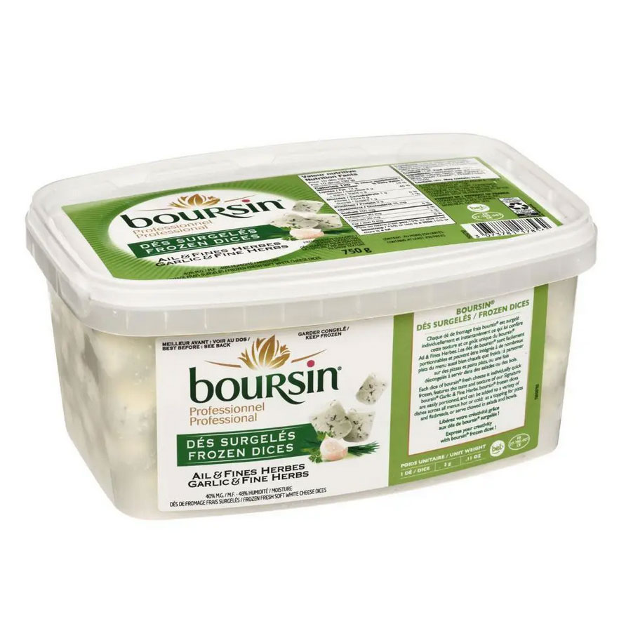 Image Boursin garlic & herbs dice frozen IQF 4x750g