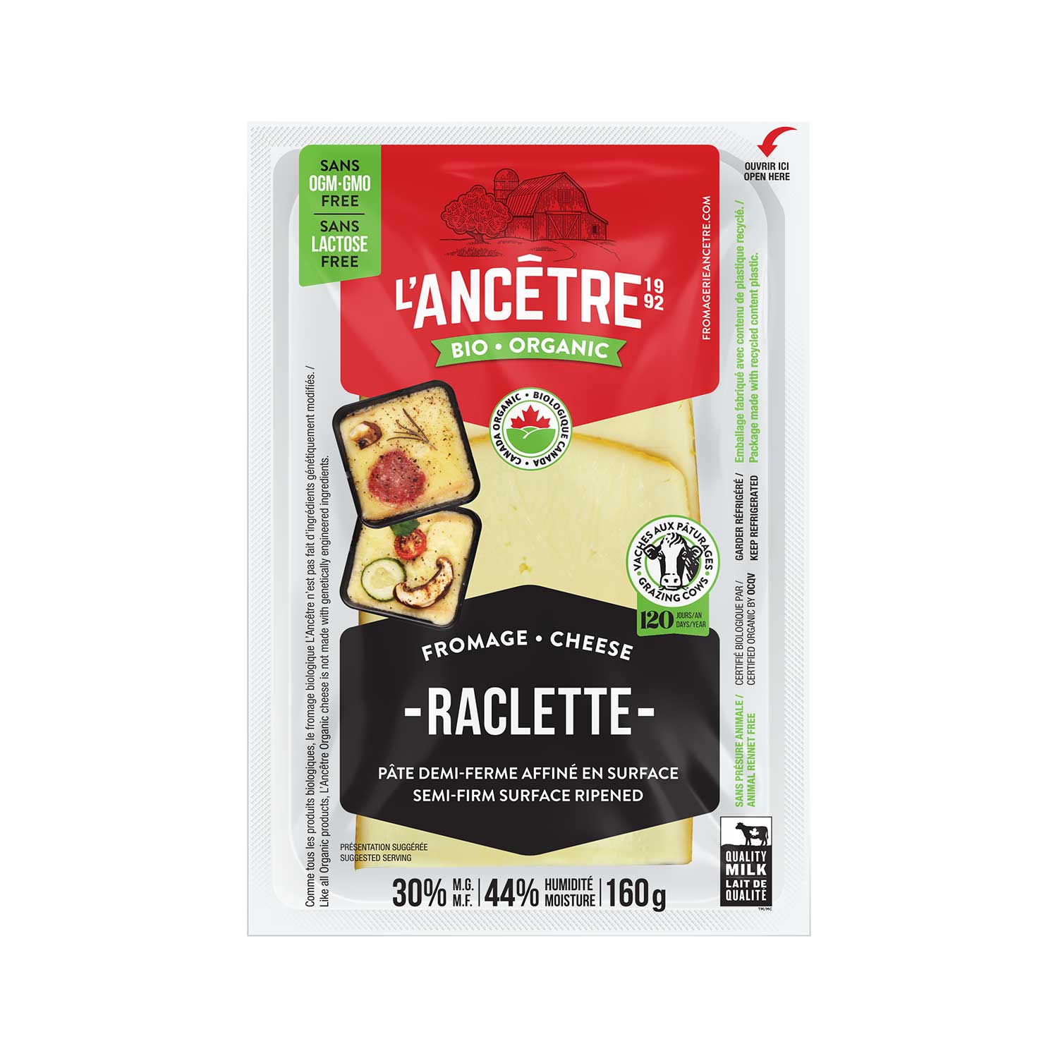 Image Raclette Bio 8X160g