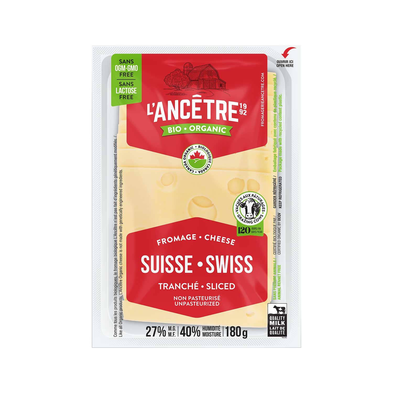 Image Suisse (emmental) Bio tranche 8X180g