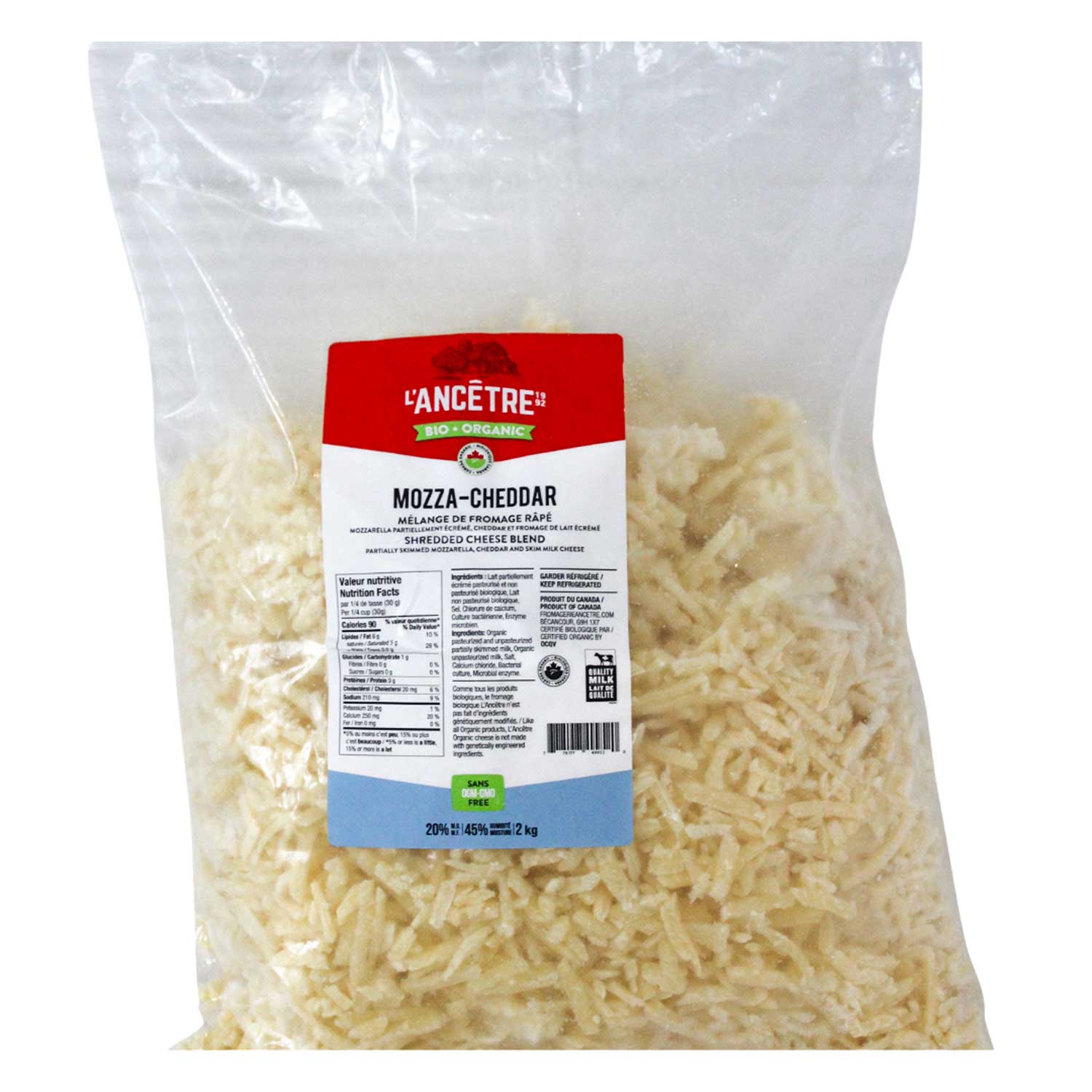 Image Melange mozza-cheddar rape Bio 2Kg