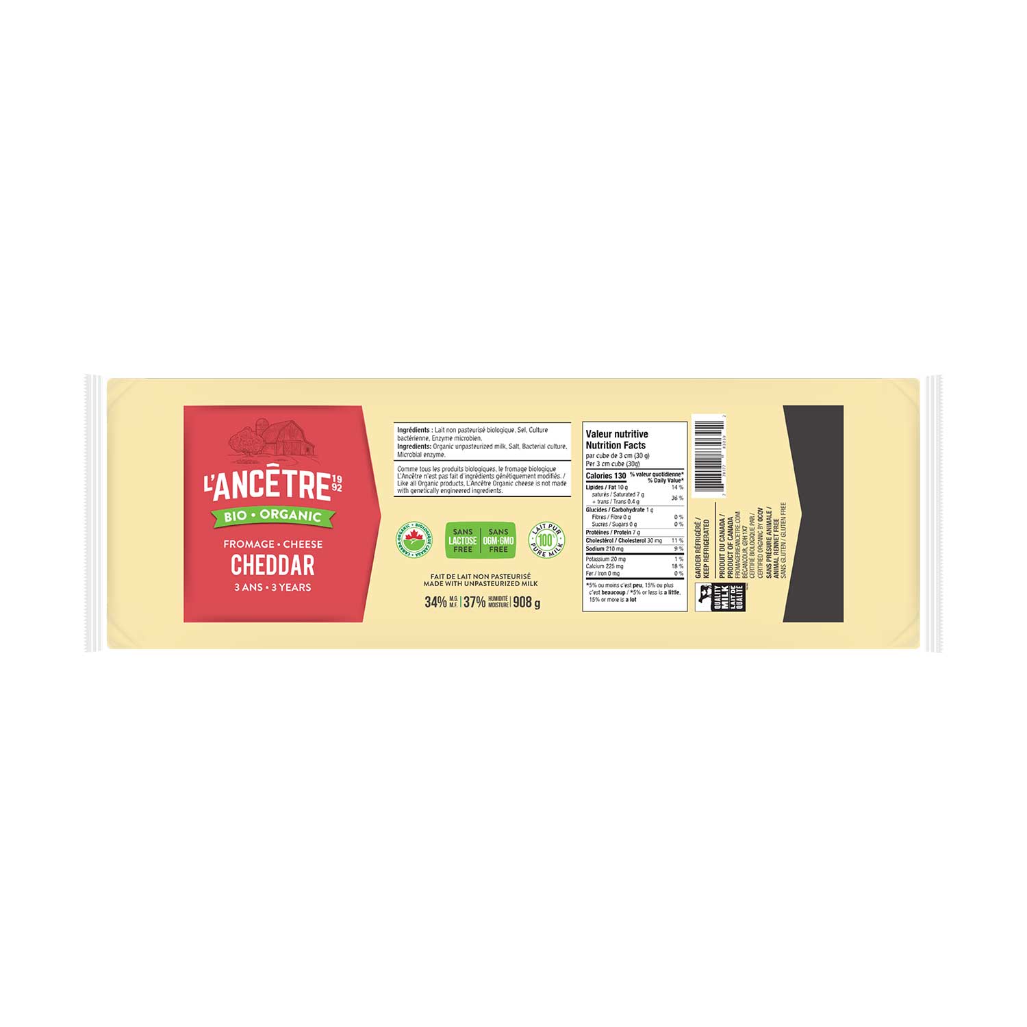 Image Cheddar 3 ans Bio PV 1KG