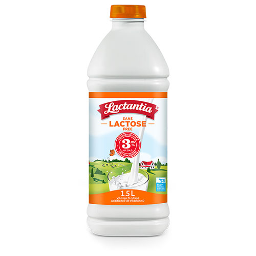 Image 1.5L plastic 3.25% lactose free milk Lactantia