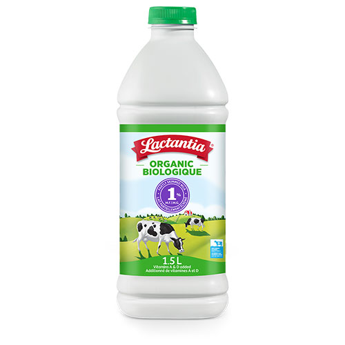 Image 1.5L plastic 1% organic milk Lactantia