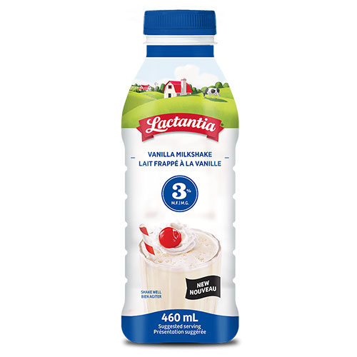 Image 460 ml plastic vanilla milkshake Lactantia